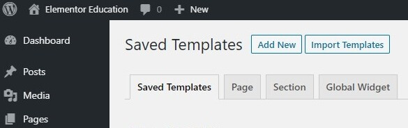 how to use elementor templates