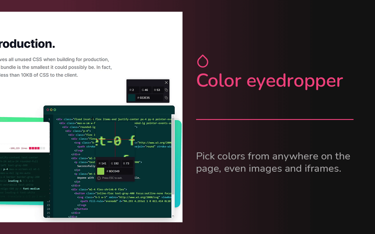 color_eyedropper - Pick colors from anywhere on the page, even images and iframes
