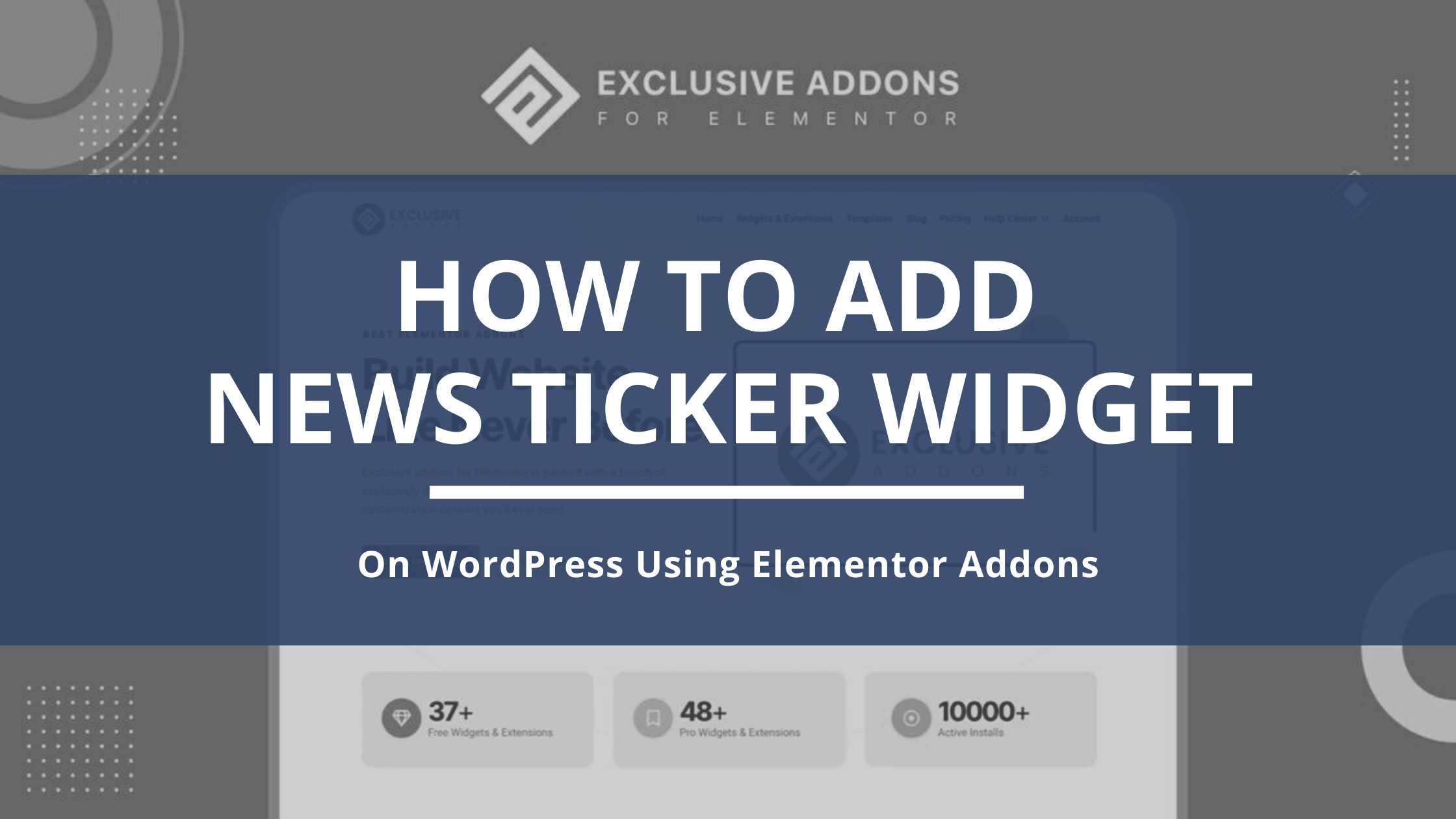 How to add a news ticker widget